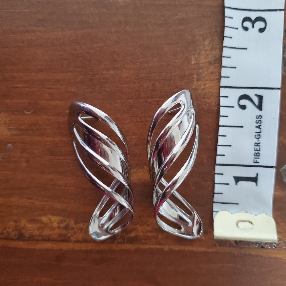 Silver Earrings | Hollow out Silver Earrings | Twisted Silver Earrings